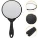 Minkissy Vintage Hand Mirror - Handheld Makeup & Hairdresser Mirror with Handle in Black Round Design for Travel, Home & Salon Vanity - Buy Online on GoSupps.com
