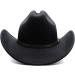 UIMLK Classic Felt Wide Brim Western Cowboy Hat with Buckle | Black | Unisex - Buy Online on GoSupps.com