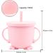 Linowos 2-in-1 Snack Cup & Spill-Proof Sippy Cup - Silicone Toddler Snack Cup with Level Indicator | Perfect for Babies & Toddlers Training - Pink - Buy Online on GoSupps.com