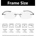 Reducblu Rimless Reading Glasses - Small Silver 2.5 Diopter Readers for Men and Women - Buy Online on GoSupps.com