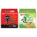 Nongshim Ramen Assorted Bundle Shin Ramyun Soon Veggie Ramyun Instant Noodle Soup 2 Flavours Box Halal (Pack of 10) by CNMART