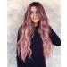 Colorful Panda Long Pink Ombre Wig for Women - 26 Inches Heat Resistant Synthetic Loose Wavy Hair with Dark Roots - Buy Online on GoSupps.com