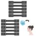 Lvquone mask Extender Mask Hooks Anti-lift hearing protection mask belt extension for relieving pressure pain adjustable mask buckle for adults and children (10 pieces) black