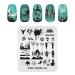 KADS Nail Art Stamping Plates Set Image Template Stencils Pattern with Stamping Plates Holder Case Organizer (TR014)