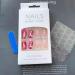 SINLOV Christmas Snowflakes Square False Nails French Gradient ElknFake Nails Red Press on Nails Ballerina Acrylic Full Cover Fake Nails for Women and Girls - Buy Online on GoSupps.com