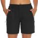 TBMPOY Women's Hiking Cargo Shorts - Quick Dry, Lightweight & Breathable | Outdoor Active Shorts with Pockets - Black, Medium - Buy Online on GoSupps.com
