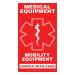 Mobility Equipment Medical Equipment Luggage Tag - Handle with Care, DOT and ACAA regulations (LUG-Mobility-Equipment-333) Quantity (2)