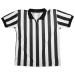 Crown Sporting Goods Men's Official Black & White Stripe Referee / Umpire Jersey  Pro-style Ref Uniform, Great for Basketball, Football, & Soccer Large