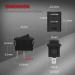 DaierTek Mini Rocker Switch T85 2 Pin SPST ON Off Toggle KCD1 Switch 12V 20A Black - 10 Pack - Buy Online on GoSupps.com