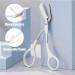 Stainless Steel Eyebrow Scissors with Comb - Trimmer Tool for Women & Girls | Beginner Friendly Eyebrow Razor in White - Buy Online on GoSupps.com