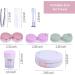 Marble Contact Lens Case Kit with Mirror and Tweezers - Rose Gold | Portable Travel Kit for Outdoor and Office Use - Buy Online on GoSupps.com
