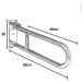 Grab Bars Handle Safety Support Hand Rails Handicap Grab Bars for Bathroom Toilet Flip Up Grab Safety Bars Handrail Bracket Senior Balance - Buy Online on GoSupps.com