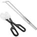 ABMRO Reptile Feeding Tool Cleaning Clamp and Long Feeding Tweezers for Hamsters Insects Turtle Snake Spider Frog Gecko Chameleon and Other Small Animals