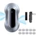 CHHMAELOVE Robotic Window Cleaner Upgrade 4-Way Dual Water Spray Intelligent Path Planning Remote Control & 5 Pairs Of Replacement Cloths Glass Cleaning Robotic