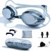 Swimming Goggles, PHELRENA Professional Swim Goggles Anti Fog UV Protection No Leaking for Adult Men Women Kids Silver