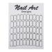 Nail color card nail art display nail gel card nail art color board nailart display nail gel color card nail card nail color nail polish nail polish uv gel nail studio tools (white)