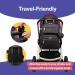 BabbleRoo Large Diaper Backpack with Changing Mat Pacifier Bag & Stroller Straps - Black | International Shipping - Buy Online on GoSupps.com