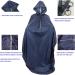 Poncho Raincoat for Wheelchair Hooded Reflective Strips Waterproof Windproof Lightweight for Elderly and Patient (Dark Blue) - Buy Online on GoSupps.com