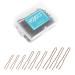 Hoyols U Shaped Hair Pins Brown, Assorted Size U Shape Bobby Pins, Metal Curved Curly Bun Clips Hairpin Crimped Design with Ball Tips for Buns Women Girls Grips Hairstyle Updo Thin Thick Hair Gold, 150 Count Bulk Pack (Brown)