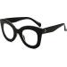 FEISEDY Retro Oversized Blue Light Blocking Reading Glasses - Anti Glare Thick Frame for Digital Eye Strain - B2980 Black Frame 2.0x - Buy Online on GoSupps.com