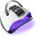 UV LED Nail Lamp 280W Professional Nail Dryer for Gel Polish 66 Led UV Lamps for Gel Nails with Automatic Sensor 4 Timer Setting Portable Handle Nail Art Tools for Fingernail and Toenail
