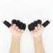 Finger Splints Set of 10 Compression Finger Sleeves Thumb Braces with Elastic Black Covers for Basketball and Tennis Finger Supporter and Protector(Black)