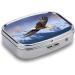 Buy Bald Eagle Flying Print Pill Box - Portable 2 Compartment Medicine Organizer | Decorative Metal Pocket & Purse Pill Case - Buy Online on GoSupps.com
