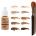 Glamza PHOERA Foundation Concealer Makeup + Flat Face Brush (109 MOCHA) - Buy Online on GoSupps.com