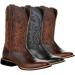 Cakiesky Men's Cowboy Boots - Leather Retro Embroidered Western Boots 1-brown 9.5-10 - Buy Online on GoSupps.com