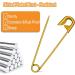 250 Pcs 6-Size Safety Pins Set - Strong & Rust-Resistant for Clothes, Hijab, Sewing - Gold Finish - Buy Online on GoSupps.com