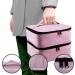 rongweiwang Stylish Appearance And Safe Nail Polish Storage Bag For 30 Grids 30 Grids Nail Polish Storage Bag Polyester Easy Storage pink - Buy Online on GoSupps.com