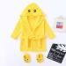 Soft Yellow Baby Bathrobe & Shoes Set | Terry Hooded Swim Coat for Infants 0-6 Months - Buy Online on GoSupps.com