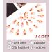 Sethexy Abstract Almond Shape False Nails - 24 Pcs Orange Swirl Acrylic Press-On Nails for Women & Girls - Buy Online on GoSupps.com