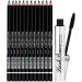 Jojomis 12pcs Waterproof Eyeliner Eyebrow Pencil Black + Curl Mascara - Buy Online on GoSupps.com
