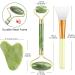 Jade Roller Set & Gua Sha Stone Massage - Natural Anti-Aging Face Tools & Mask Brushes for Radiant Skin - Buy Online on GoSupps.com