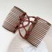 2 Pcs Plastic Double Hair Combs Adjustable Elastic Hair Comb Easy Hair Bun Comb Stretchy Double Comb Hair Clip for Curly Thick Wavy Hair - Buy Online on GoSupps.com
