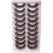Shop Russian Strip Lashes - Natural Look Waterproof Thick Faux Mink Eyelashes 10 Pairs 15mm Fluffy Volume - Buy Online on GoSupps.com