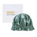 ZIMASILK 100% Mulberry Silk Bonnet for Women Hair Care  Double Layered  Silk Hair Wrap for Sleeping with Elastic Stay On Head (1Pc  Greyish Green+Ivory) One Size Lightblue-ivory