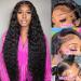 28 Inch Water Wave HD Lace Front Wig | Pre Plucked & Natural Color | 13x4 Wet and Wavy Human Hair Wig for Black Women | 180% Density - Buy Online on GoSupps.com