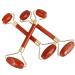 mookaitedecor Red Jasper Stone Roller for Face and Neck Massage - Anti-Aging Facial Massager with Double Rollers - Buy Online on GoSupps.com
