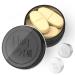 Extra Small Pill Box for Purse (3 Pack) ADHYRO Aluminum Mini Pill Case Daily Portable Lightproof Pill Organizer to Hold Vitamins Fish Oils Supplements (Black Silver White) Black+silver+white