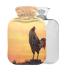Farm Rooster Sunrise Hot Water Bottle with Cover 1L Small Hot Water Bag for Pain Relief Hot and Cold Compress BPA Free