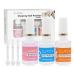 Dip Powder Liquid Set Dipping Powder Base Activator and Top Coat Liquid Kit, 3PCS 0.5oz for Dipping Powder Nail Kit, Dip Powder Liquid for Starter, No Nail Lamp Needed, valentines day gifts for Women Clear Liquid