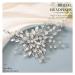 Easedaily Silver Crystal Wedding Hair Comb - Bridal Rhinestone Headpiece for Women and Girls - Buy Online on GoSupps.com