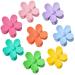 Hair Claw Clips 8PCS Flower Hair Clips for Women and Girls  Strong Hold Matte Claw Flower Shaped Hair Clips for Women Thick Hair and Thin Hair Bright:Orange Rose red Pink Purple Green Yellow Peacock blue Blue