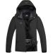 FTIMILD Men's Ski Jacket - Waterproof, Warm Winter Mountain Windbreaker with Hood, Black N02, X-Large - Buy Online on GoSupps.com