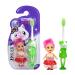 Kids Soft Toothbrush Household Cartoon Pattern with Toy 3 to 12 Years Kids. (Green)
