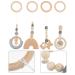 ABOOFAN 12 Pcs Baby Gym Wooden Teething Toys Set - Grey Wood Rings - 28x8cm - Baby Wood Toys - Buy Online on GoSupps.com