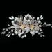 Decorative Accessory Alloy Hair Side Wedding Decoration Leaf Comb Vintage Nonslip Decorative Flower: Fake Pearl Comb - Buy Online on GoSupps.com
