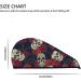 Roses Skulls Microfiber Hair Towel Wrap | Super Absorbent Coral Velvet Quick Dry for Long & Curly Hair | Best for Women - Buy Online on GoSupps.com